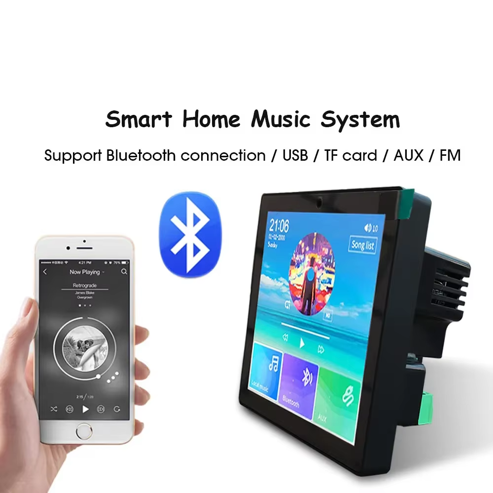 Bluetooth Wall Amplifier with 4.5-Inch Stereo Speakers