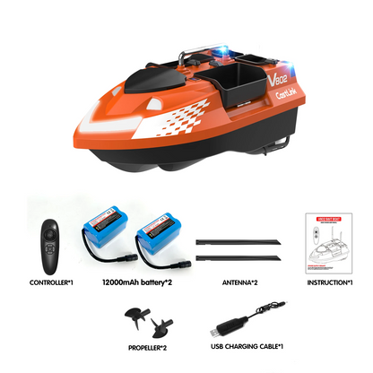 Dual 12000mAh Bait Boat 500m Remote Control
