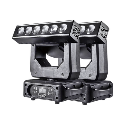 2-Pack 6x20W RGBW LED Moving Head Stage Lights