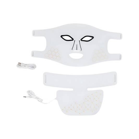 2 in 1 White LED Mask for Face and Neck