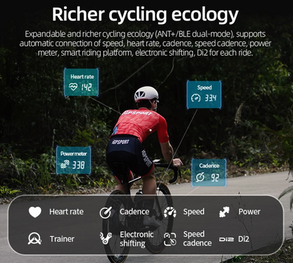 GPS Bike Computer with Heart Rate and Cadence Sensor Set