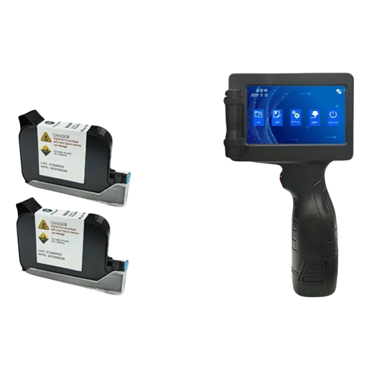 Handheld Inkjet Printer 12.7mm with 2 Ink Cartridges