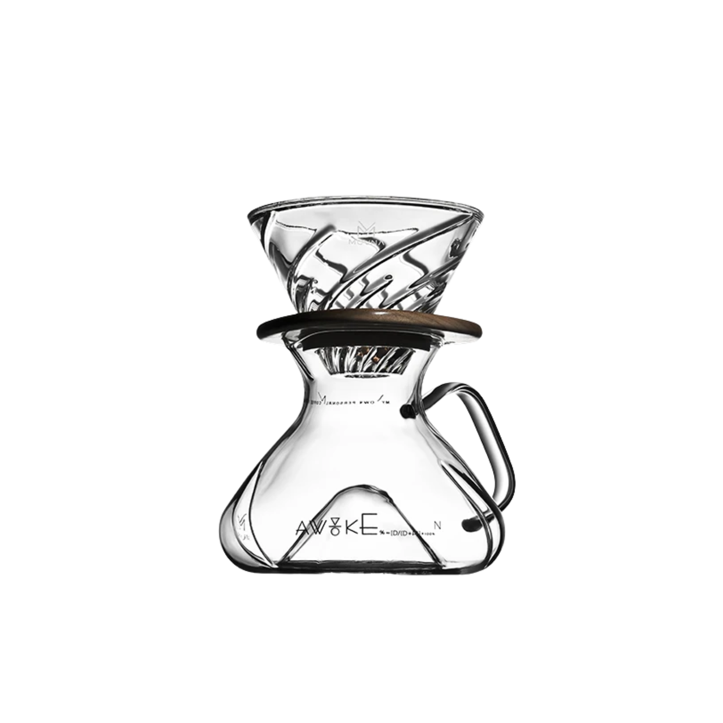 Transparent Pour Over Coffee Maker Set with Manual Grinder