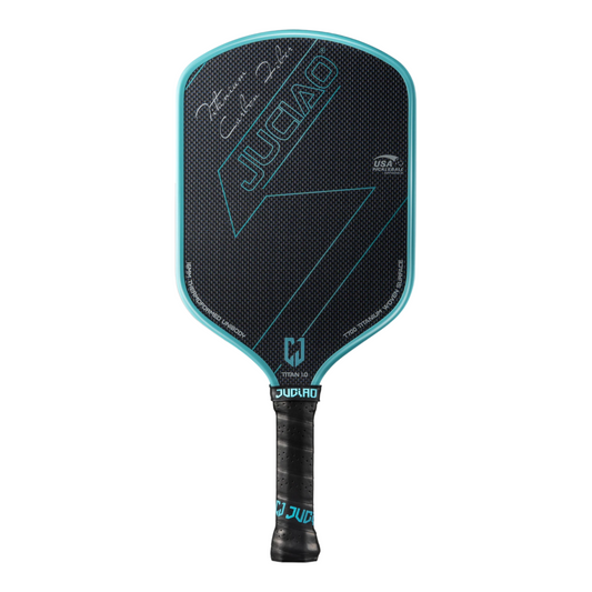 Blue Carbon Fiber Pickleball Paddle with Spin Control