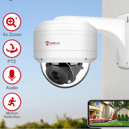 Smart 5MP Outdoor PTZ Camera Human Detection