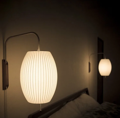 Minimalist Silk Wall Lamp with Soft LED Glow