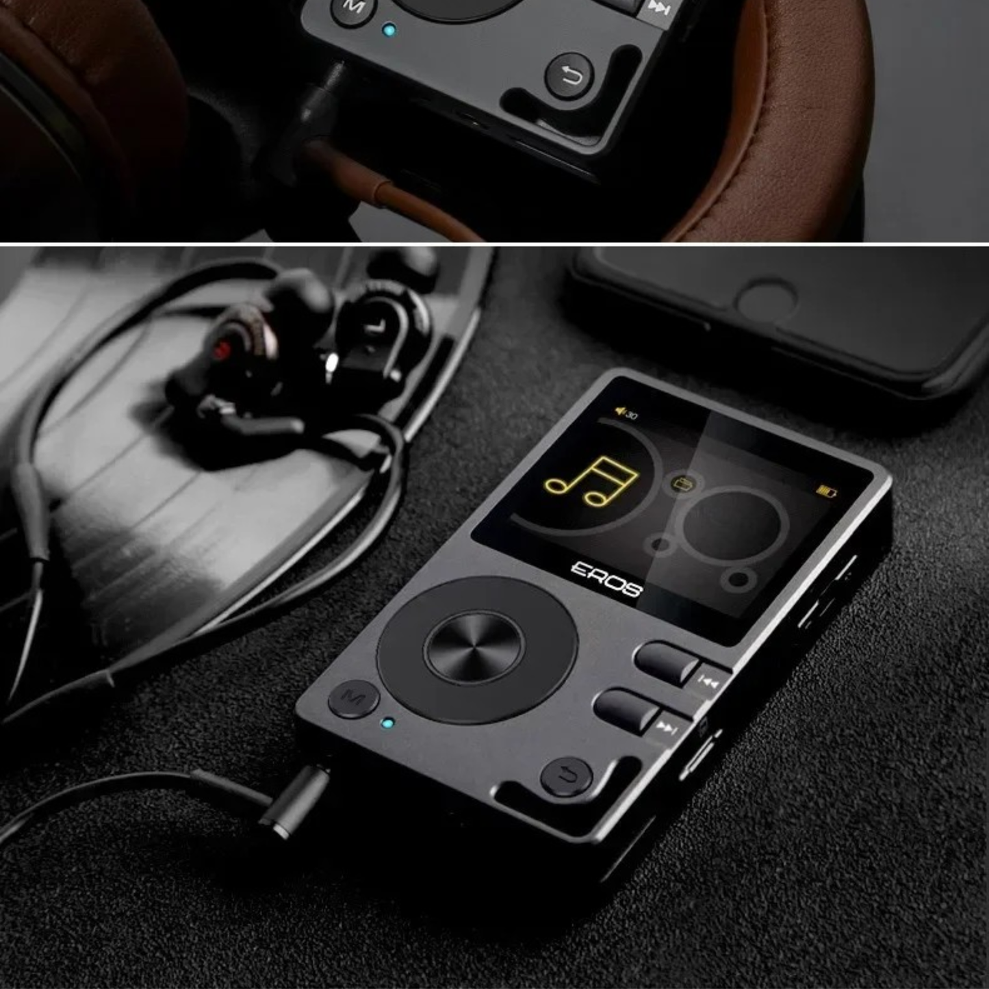 Black Portable Lossless Music Player with Bluetooth 4.2