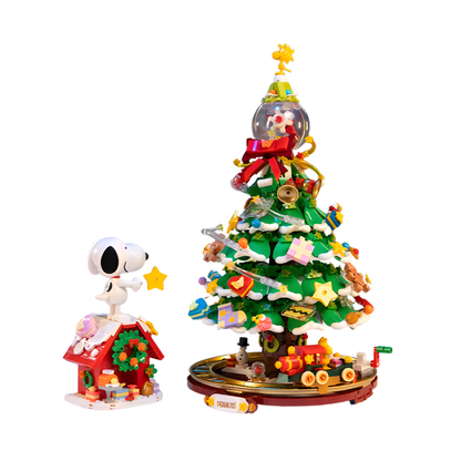 Snoopy Christmas Tree Building Block Set with Box