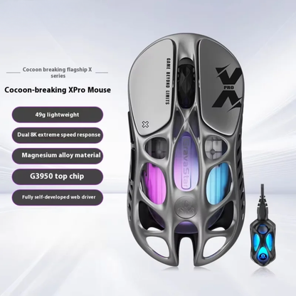 8K Pro Wireless Gaming Mouse with RGB Lighting and Control