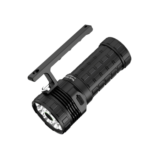 Rechargeable LED Flashlight with Fan Display Black