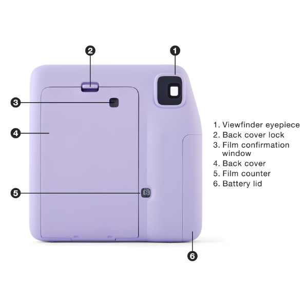 Blue Instant Photo Camera with Auto Focus and Strap