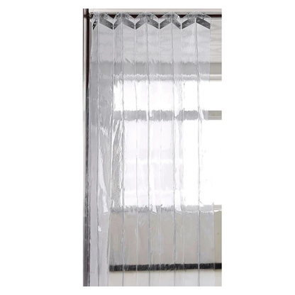 Transparent PVC Windproof Sliding Door Curtain 100x220cm