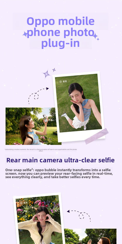 Portable Rear Selfie Screen Phone Display for Self-Portraits
