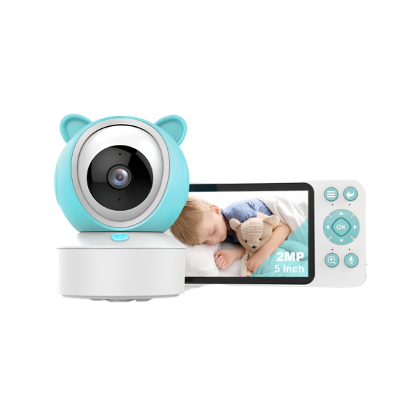 Smart WiFi Baby Monitor 1080P PTZ with 5-Inch Screen
