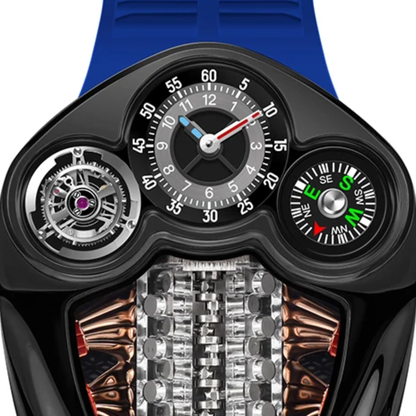 50ATM Waterproof Silicone Quartz Men's Watch Multifunction Sports