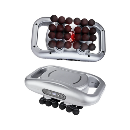 Silver Portable 24 Head Muscle Massager with Adjustable Speeds