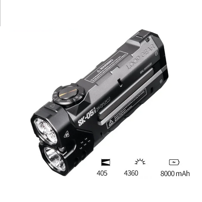 SK05 PRO LED Flashlight 4360LMS Long Range Rechargeable