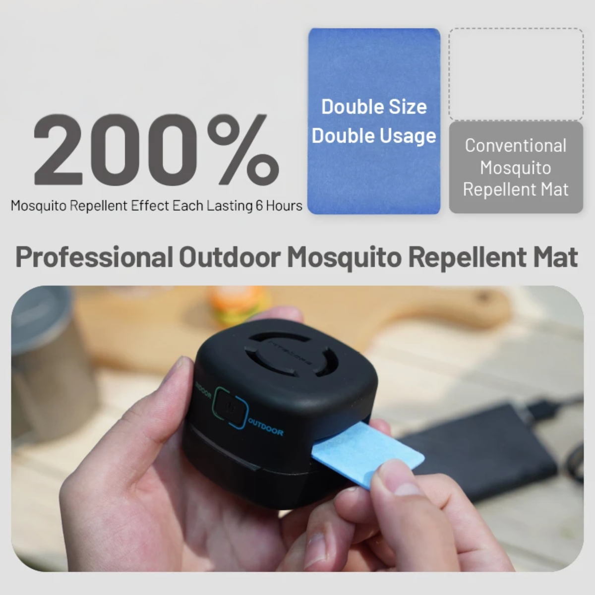 Portable Rechargeable Mosquito Repeller for Camping and Outdoor Use