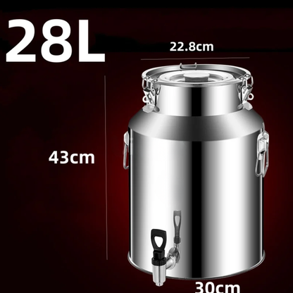 28L 316 Stainless Steel Food Storage Barrel with Faucet