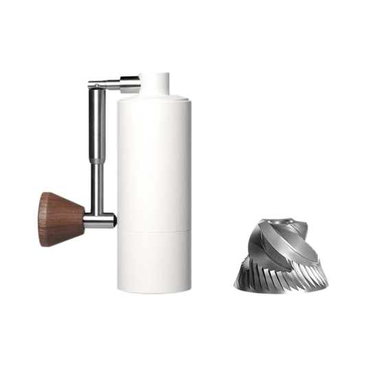 Mini Hand Coffee Grinder CNC Burr Stainless Portable White