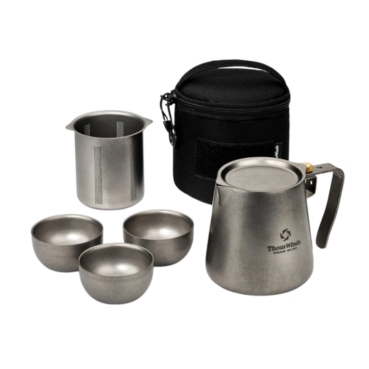 Portable Camping Tableware and Kettle Set