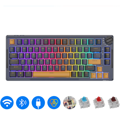 RK H81 Mechanical Keyboard Black Skycyan Switch RGB Wireless