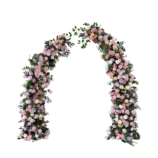0.9m to 1.2m Pink Rose Artificial Flower Arch Display
