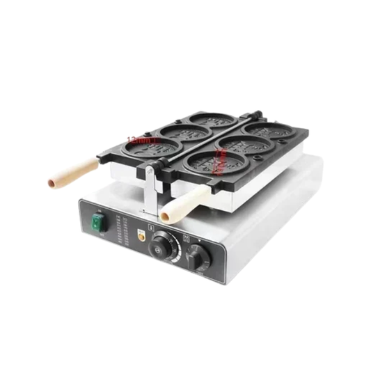Electric 3-Grid Gold Coin Waffle Maker 220V
