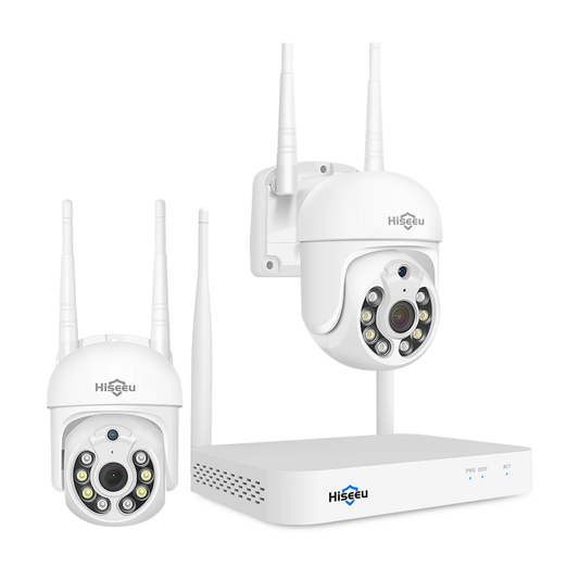 5MP WiFi CCTV Kit 2 Cameras 10CH NVR 500GB AI Tracking