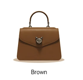 Fashionable Brown Leather Saddle Bag for Women