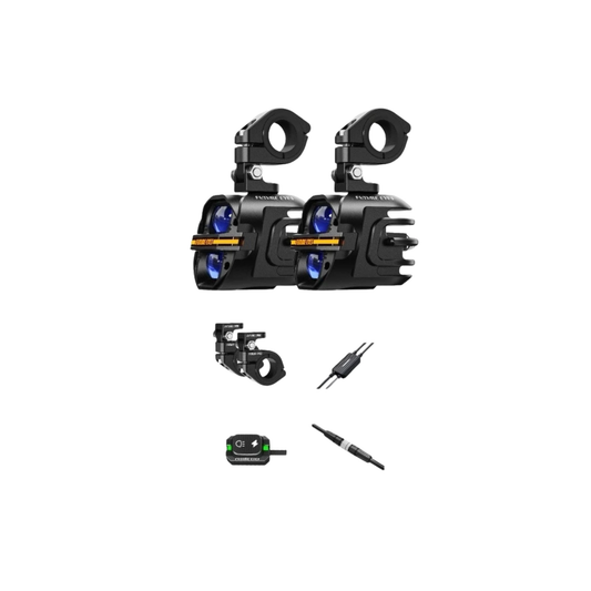 Rechargeable Yellow Motorcycle Spotlight - Waterproof & Bright