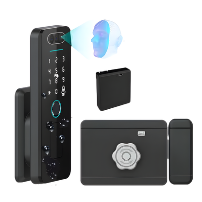 Smart Door Lock 3D Face Waterproof WiFi 1 Battery