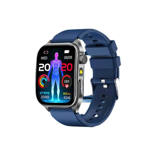 Blue Smart Health Watch ECG Blood Pressure Lipid Tracker