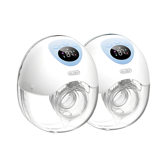 2PCS Wearable Electric Breast Pump Silent Hands Free Sky Blue