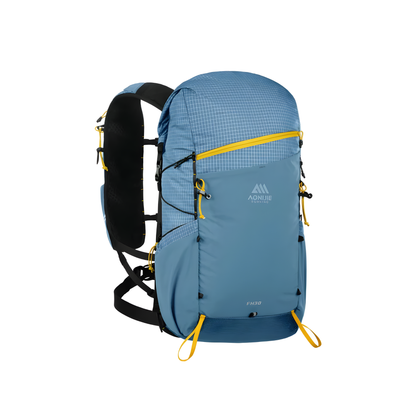 Blue 30L Breathable Outdoor Backpack for Travel and Adventure