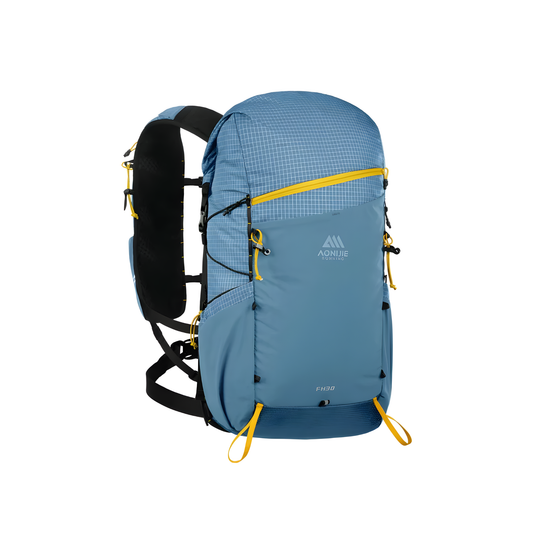 Blue 30L Breathable Outdoor Backpack for Travel and Adventure