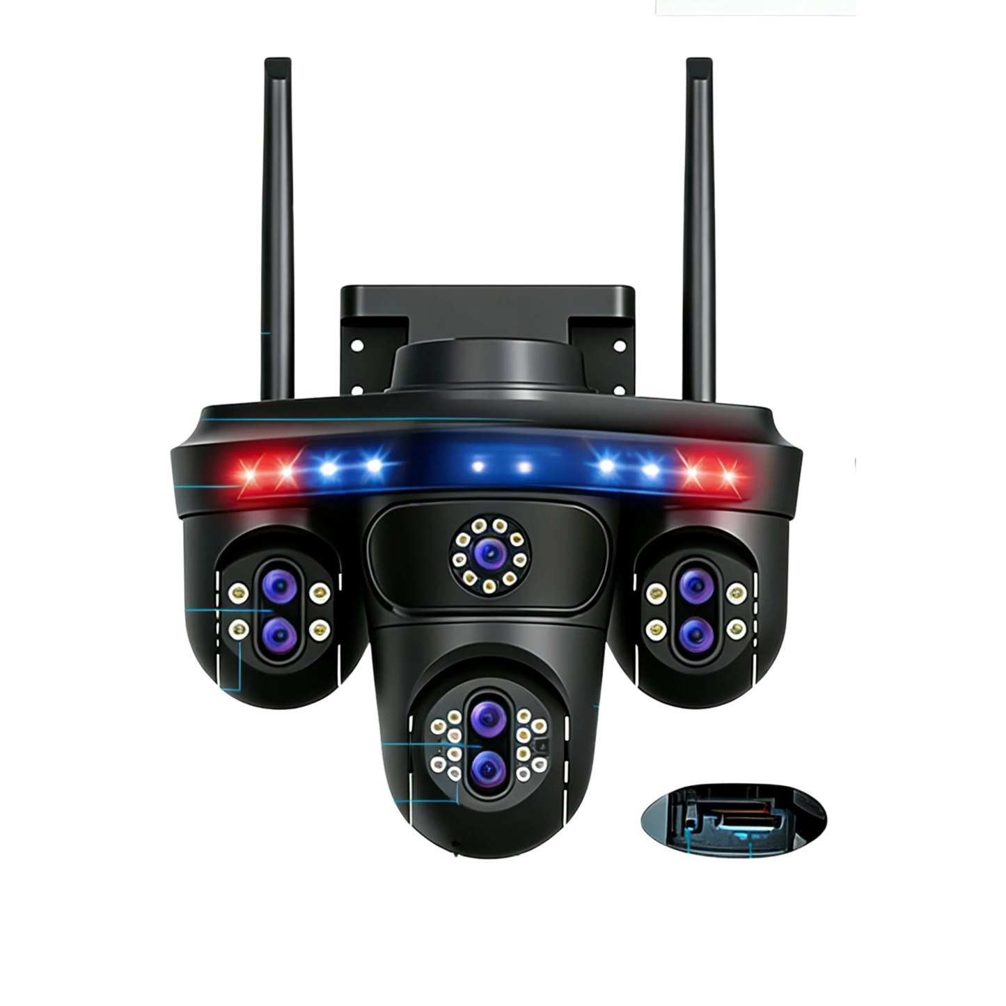 35MP WiFi Security Camera 10X Zoom Auto Tracking 128GB