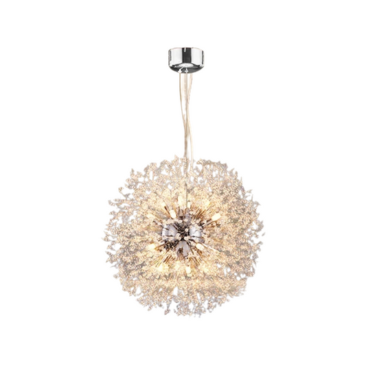 Chrome 40cm Modern LED Pendant Light for Dining Room