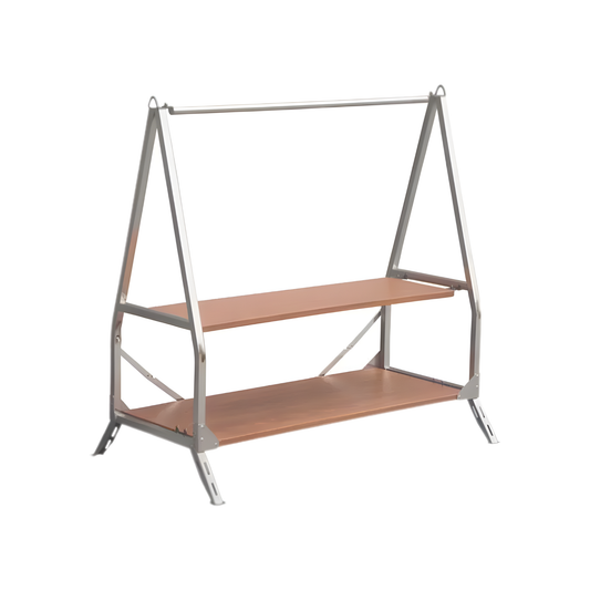 Portable Folding Camping Storage Shelf Stainless Steel Rack