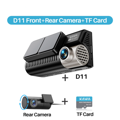 Smart 4K Front and Rear Dash Cam with GPS 128GB