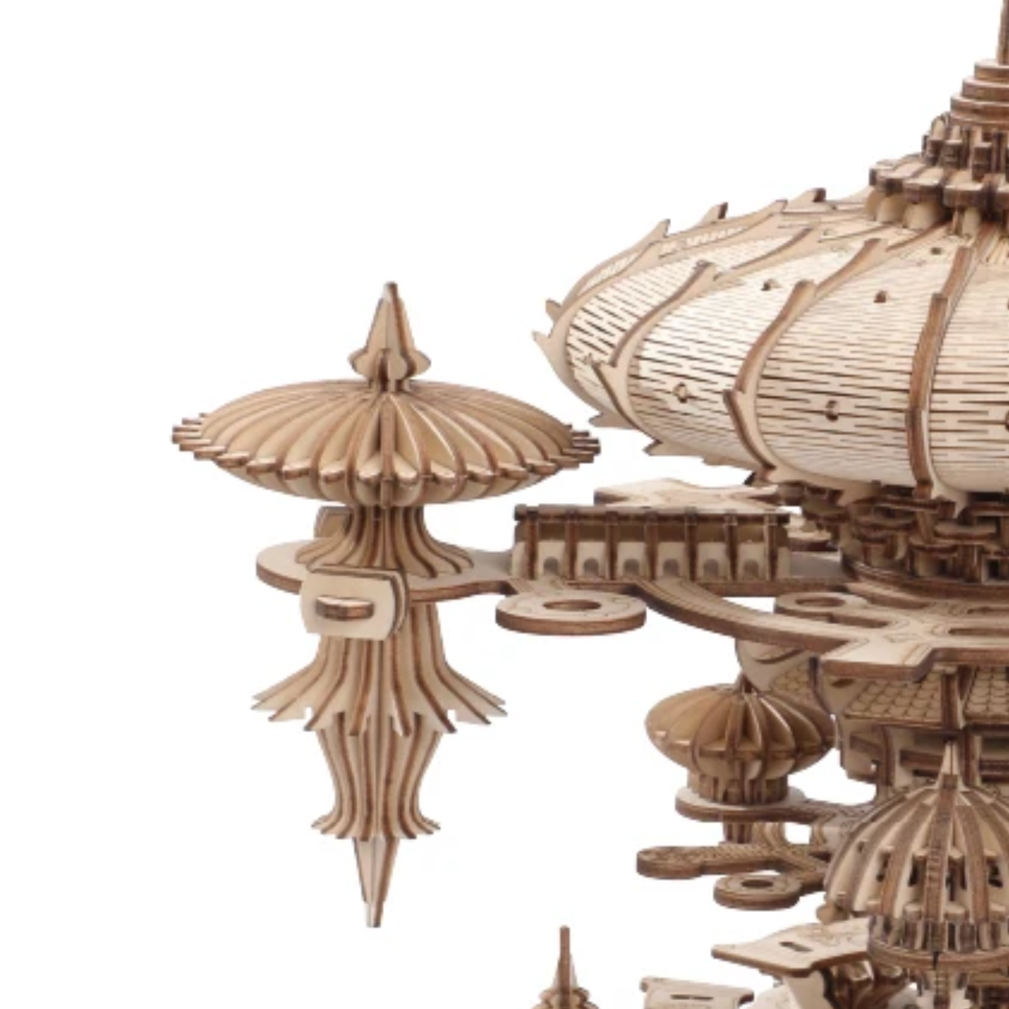 DIY 3D Wooden Puzzle Music Box Miniature Castle Model Kit