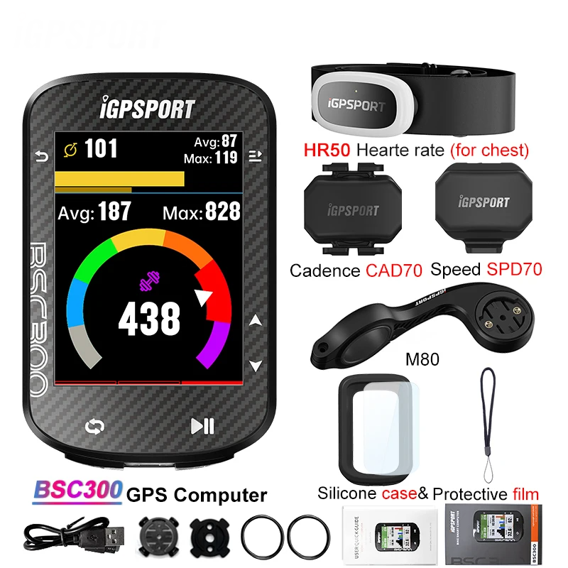 Wireless Cycling Computer with GPS Navigation and Heart Rate Sensor