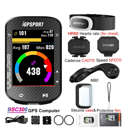 Wireless Cycling Computer with GPS Navigation and Heart Rate Sensor
