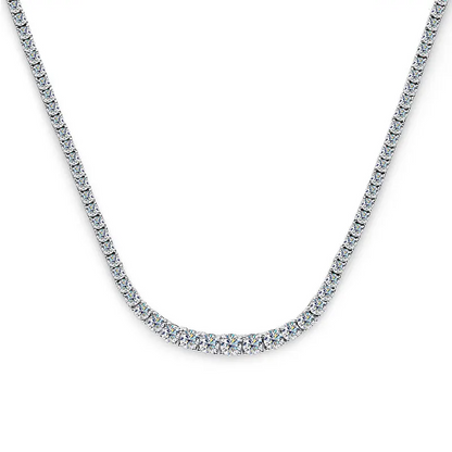 16 Inch Sterling Silver Moissanite Necklace for Women