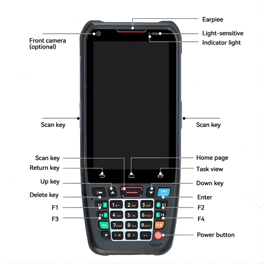 Portable Android PDA Data Collector with NFC and 4G