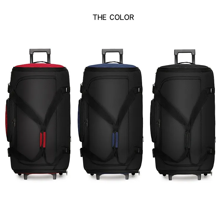 Large Travel Duffel Holds 9–10kg  Black Blue