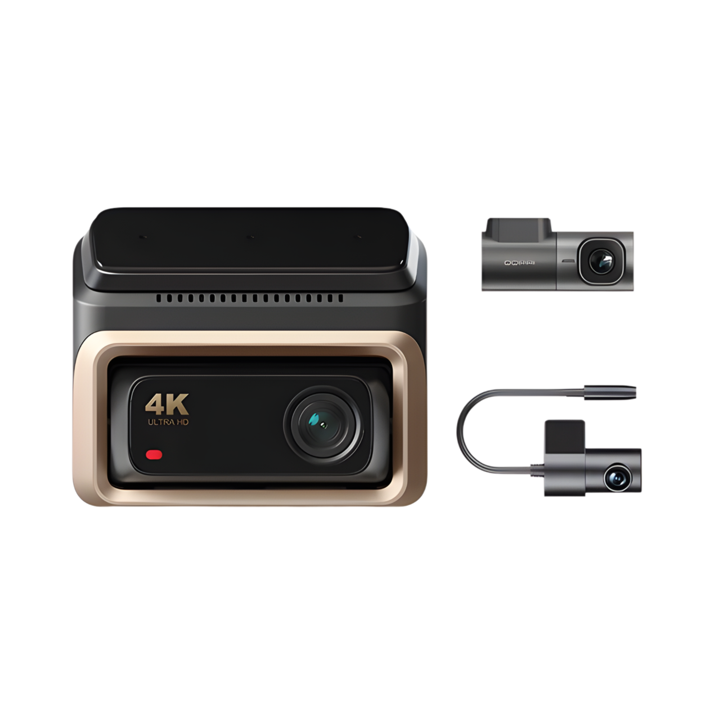 3-Channel 4K Dash Cam with ADAS and Wi-Fi