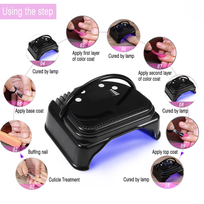 Rechargeable 64W Nail Dryer for Manicure and Pedicure