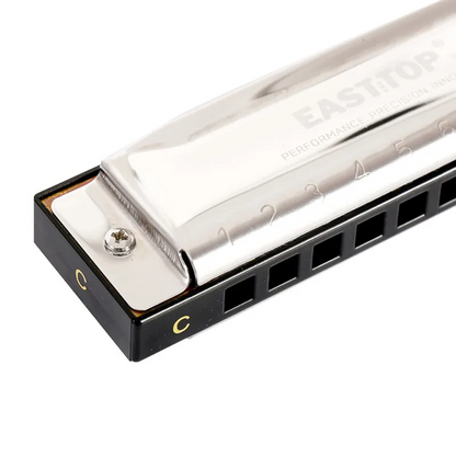 Professional 10-Hole Diatonic Harmonica 12-Key Set with Case