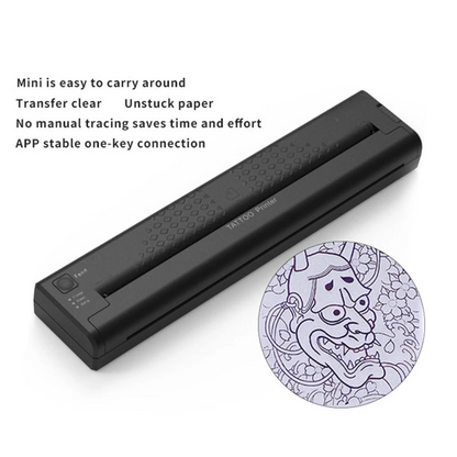 A4 Thermal Tattoo Stencil Printer Wireless Bluetooth Design Copier Black
